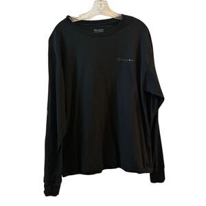 Champion‎ Men's Long Sleeve Black T-Shirt Size L